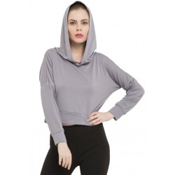 ACTIVE CUTOUT GREY HOODIE